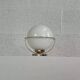 1950s wall lamp in white opaline and brass