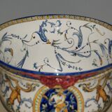 Cache-pot "poséidon" de faïence de Gien