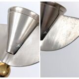 Pair of stainless steel candle holders 80s