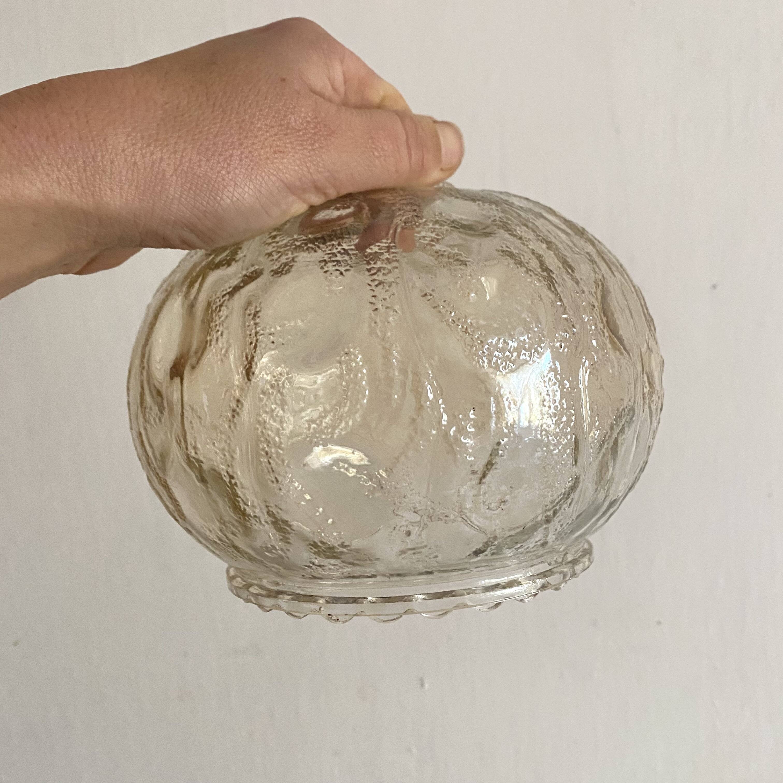 Vintage champagne molded glass globes