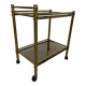 Vintage brass serving trolley
