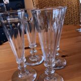 4 antique champagne flutes
