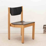 Scandinavian black and beech chair