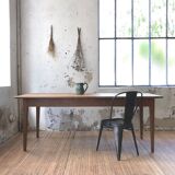 Farm table in raw wood
