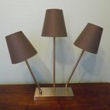 "Trio" table lamp, chromed metal, lampshades with tilting supports