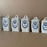 Set of 6 old spice jars