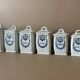 Set of 6 old spice jars