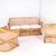 Woven rattan lounge set