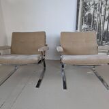 Pair of modernist armchairs by Reinhold Adolf for COR, 1970.
