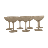 7 cut crystal champagne glasses