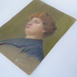 Vintage pastel portrait