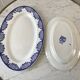 Duo of dishes Terre de Fer Sarreguemines model "Capri" Casino early twentieth century