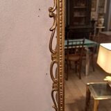 Console and its mirror in bronze and marble