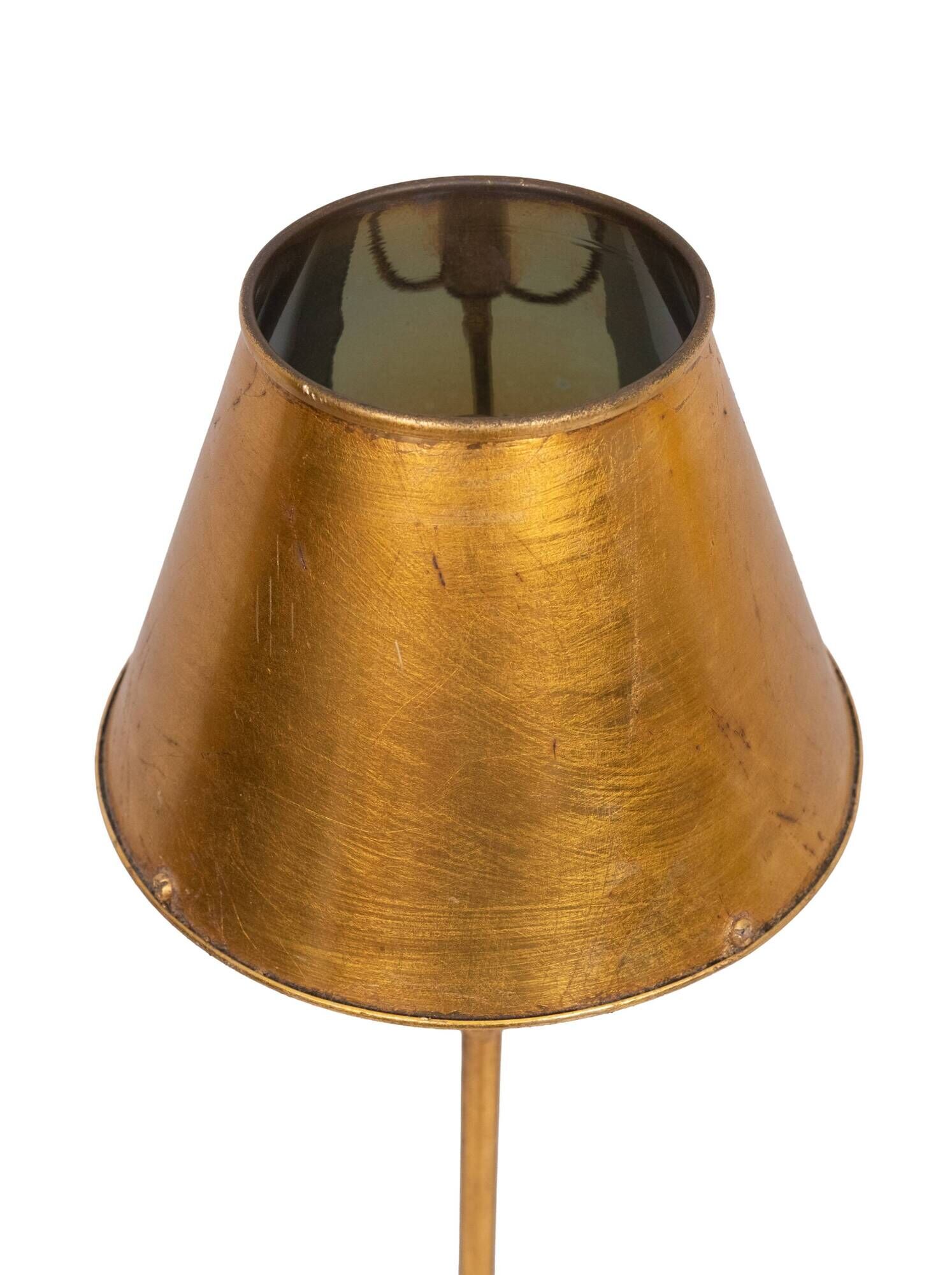 pair Beautiful Gold Leaf Table lamps Elegant Design 1970s France