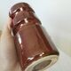 Mid-Century Modern Ceramic Vase: Glossy Brown West German Style, 6.3" Tall