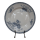 Assiette sur pied Royat Sarreguemines décor bleu