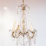 Old chandelier 4 burners bronze and tassels