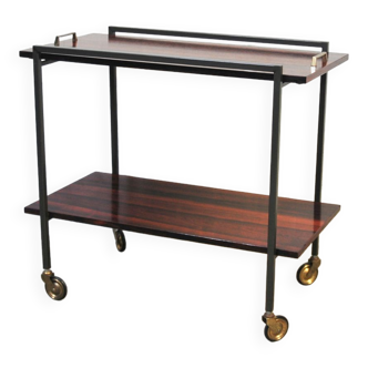 Vintage rosewood serving trolley