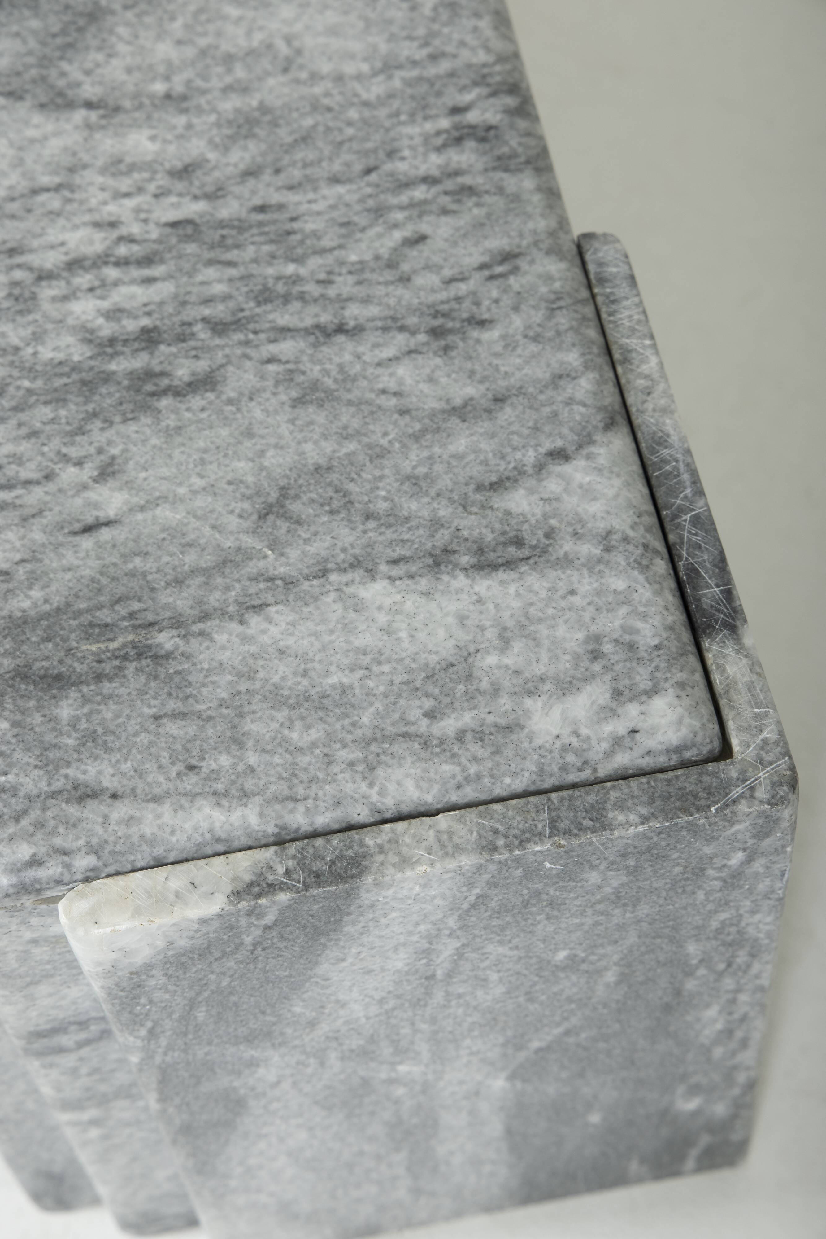 Grey marble coffee table, 1970s