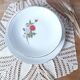8 dessert plates and serving dish Moulin des loups pink pattern