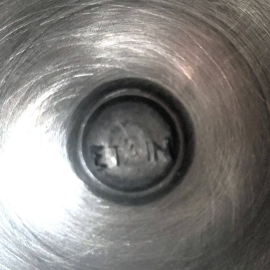 Pewter hand candle holder