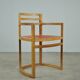 Exceptional fruitwood dining table set in art deco style, 1980s