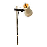 Small white mid-century floor lamp