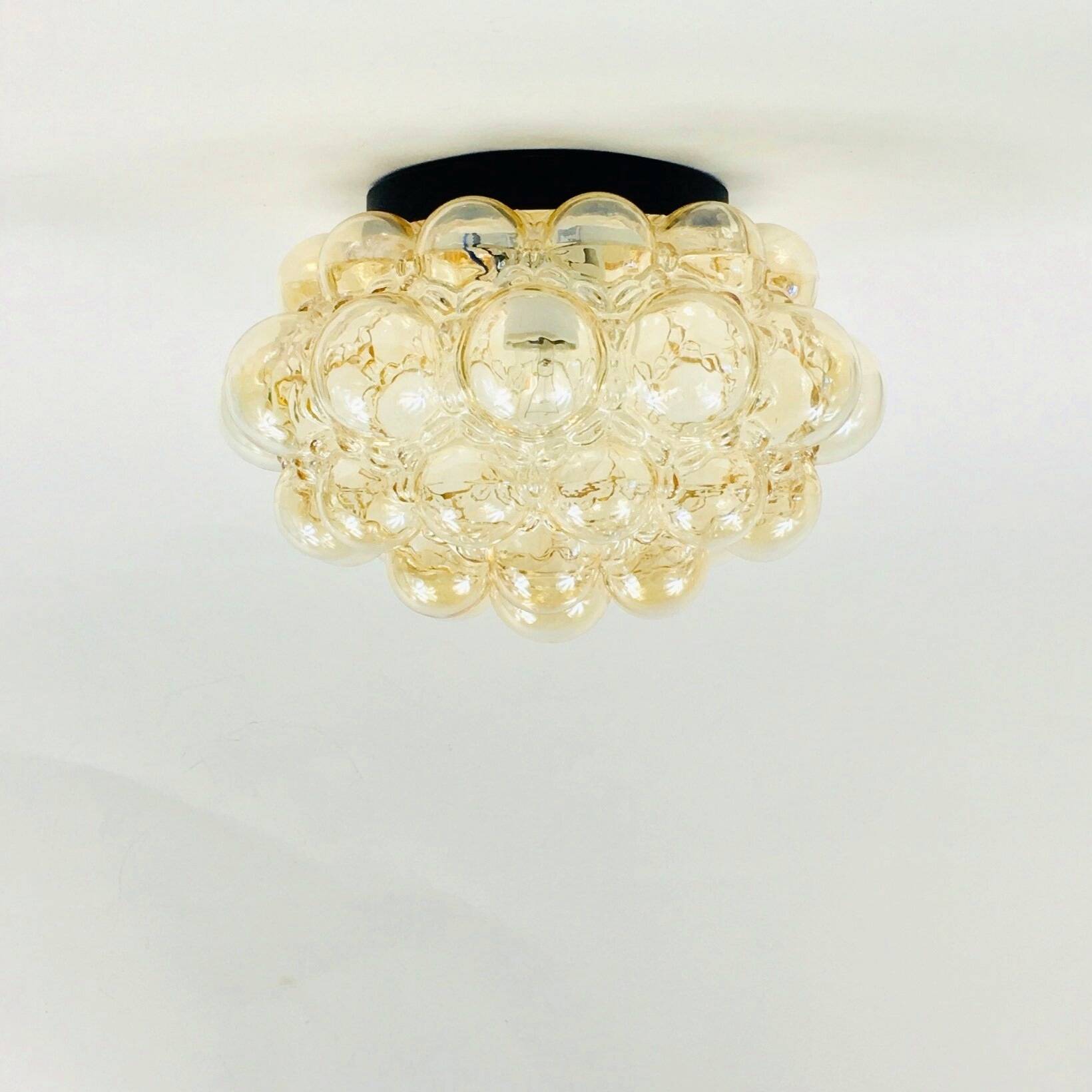 Large Mid-Century Bubble Glass Ceiling Light by H. Tynell, Germany, 1960s