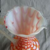 Crystal or opaline foot pitcher murano opalescent glass fair