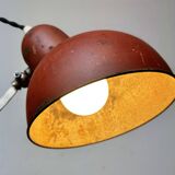 Red Industrial Midcentury Scissor Wall Lamp, 1950s