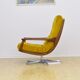 Swivel armchair in velor upholstery, 1970s