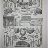 Lithograph • Prehistory, archaeology • Original engraving from 1898