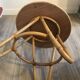 Vintage round table in rattan/wicker
