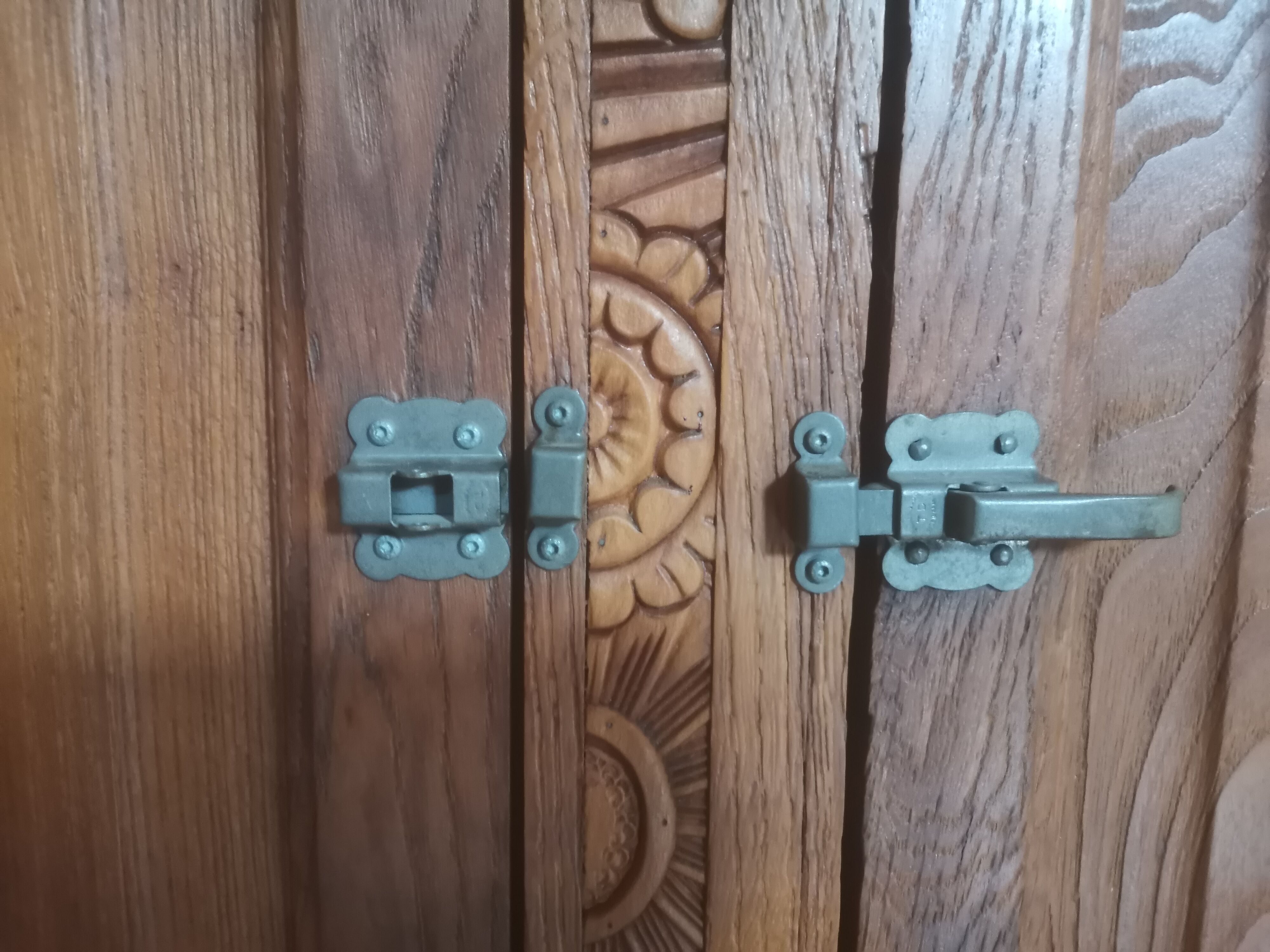 Old pharmacy furniture at an angle