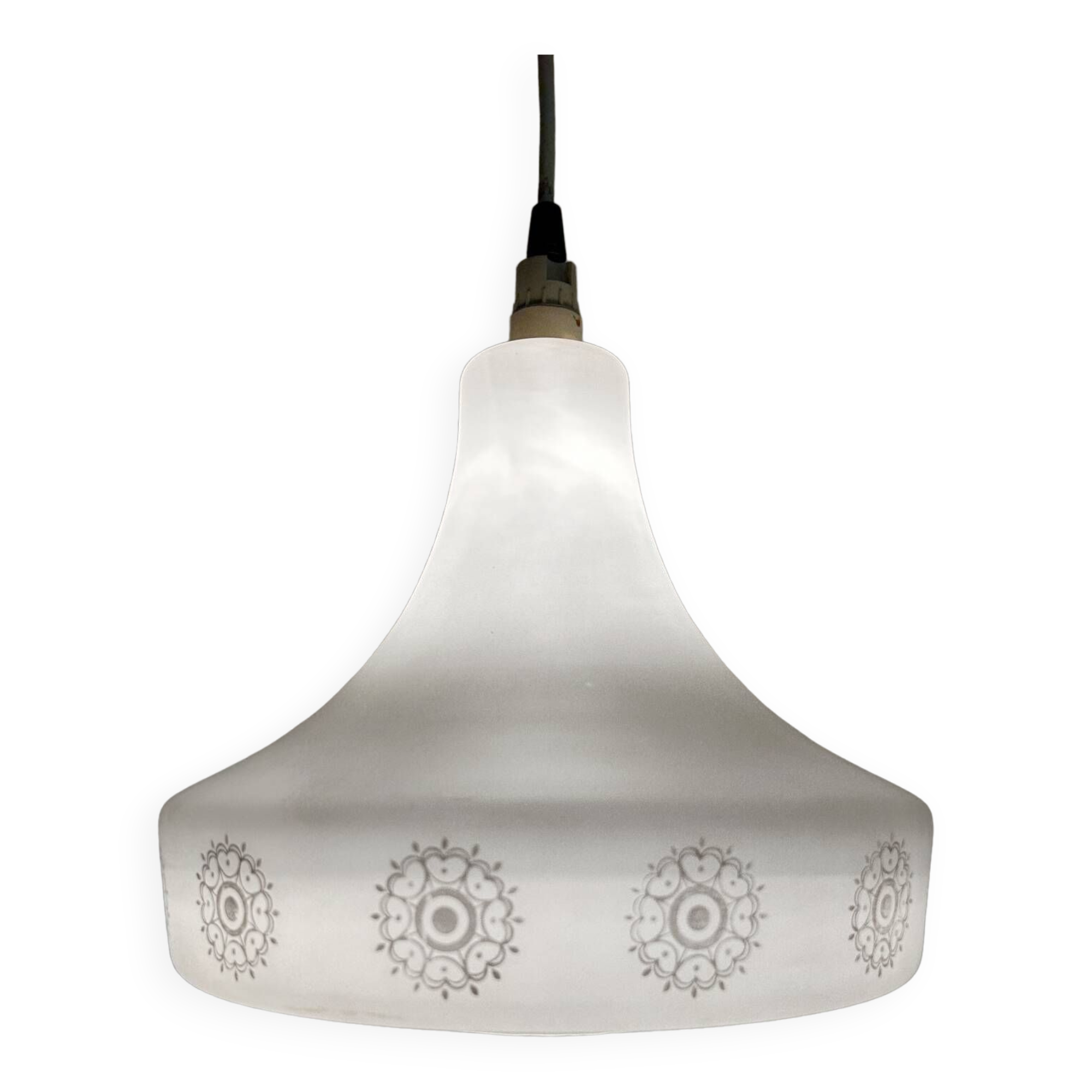 Scandinavian opaline chandelier from the 60s