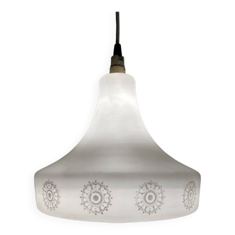 Lustre scandinave opaline années 60