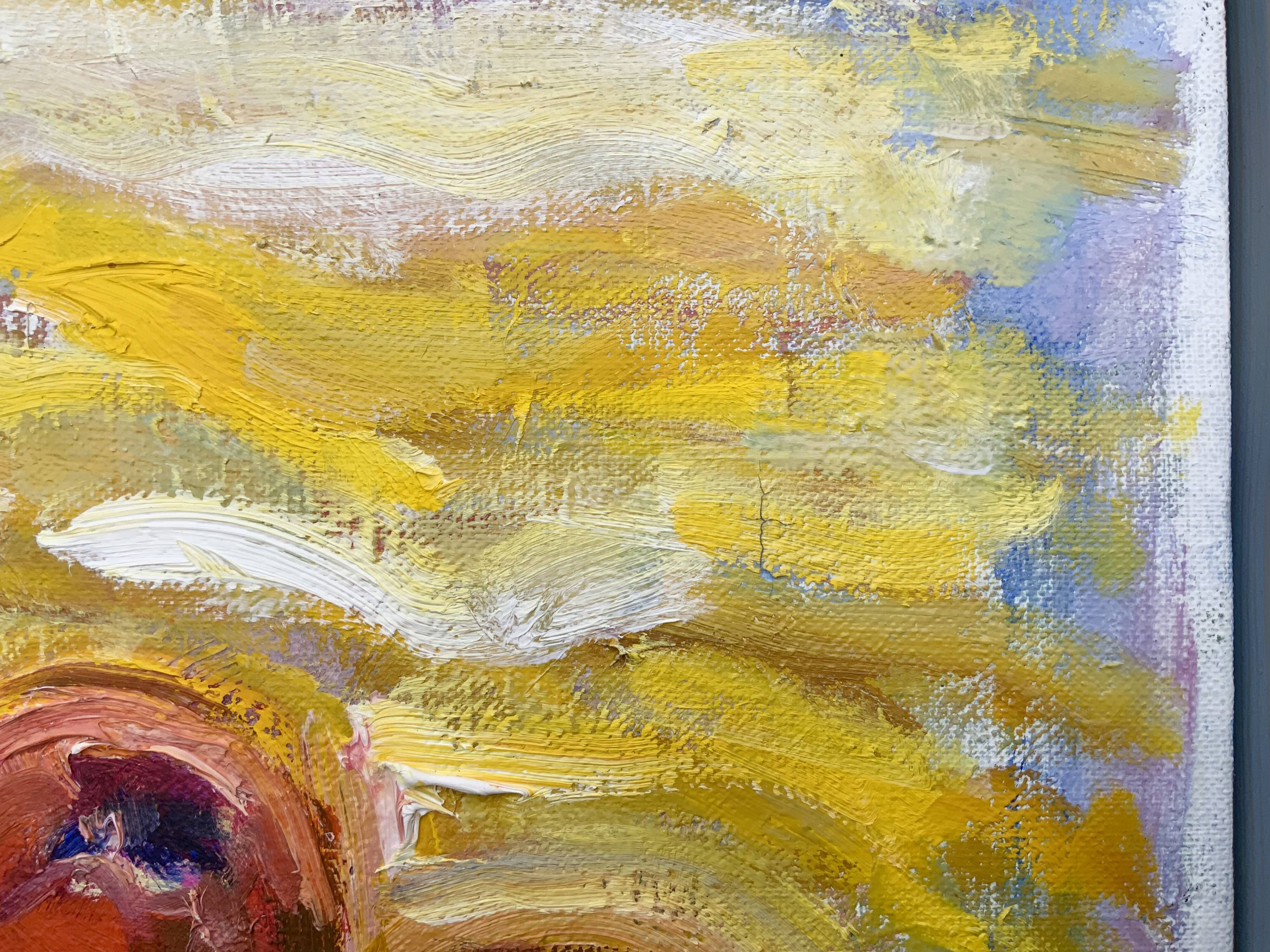 Vintage Expressionists Oil on Canvas with Apples, Signed by Bengt Anders