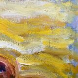 Vintage Expressionists Oil on Canvas with Apples, Signed by Bengt Anders