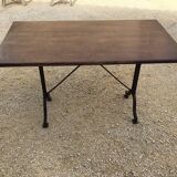 Cast iron and wood bistro table