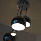 3 chrome balls pendant lamp 80s