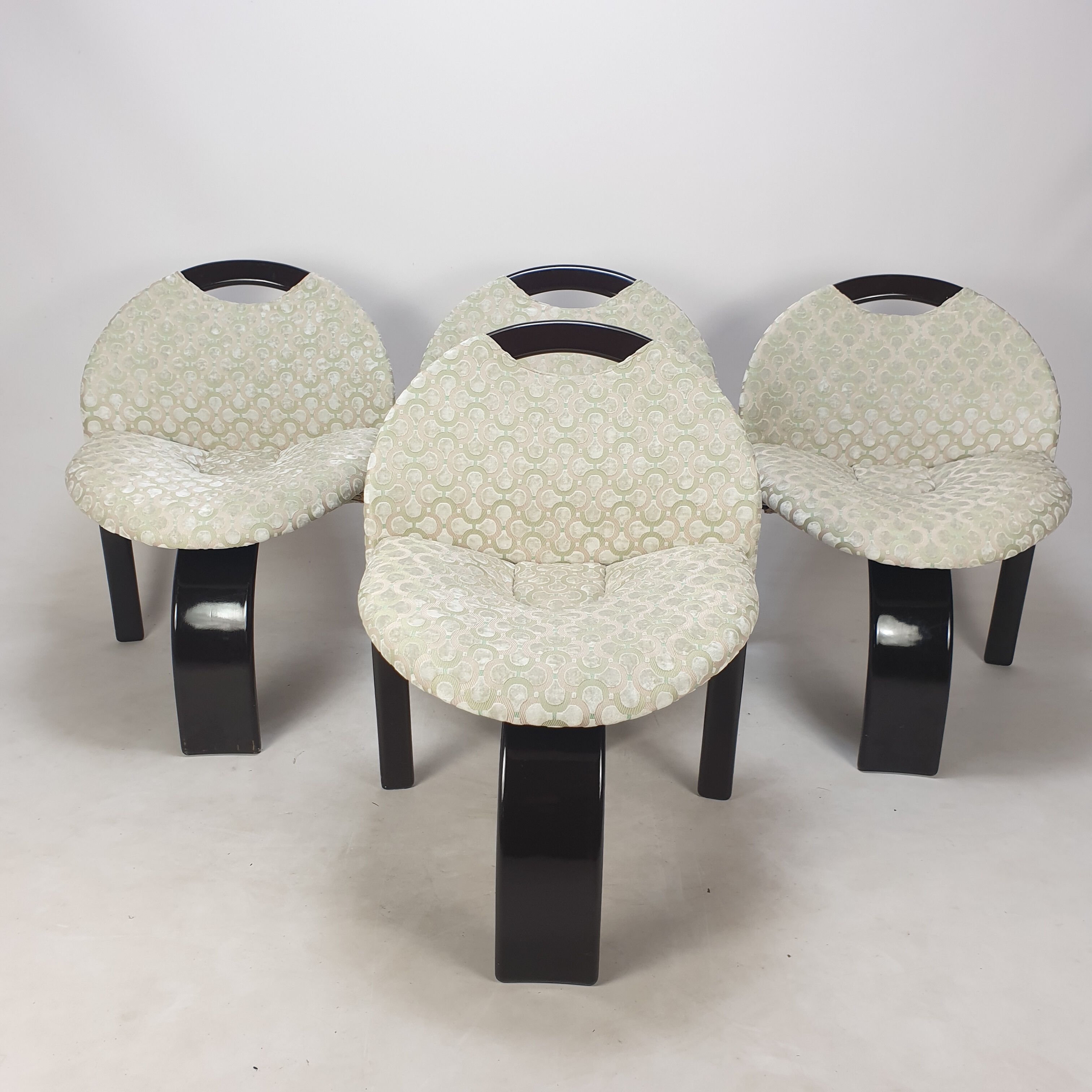 Set of 4 Giovanni Offredi Sail chairs by Saporiti Italy 1973