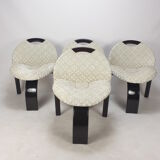 Set of 4 Giovanni Offredi Sail chairs by Saporiti Italy 1973