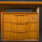 Model 75 Teak Desk by Gunni Omann for Omann Jun Furniture Factory, 1960s