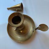 Brass hand candle holder