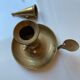 Brass hand candle holder