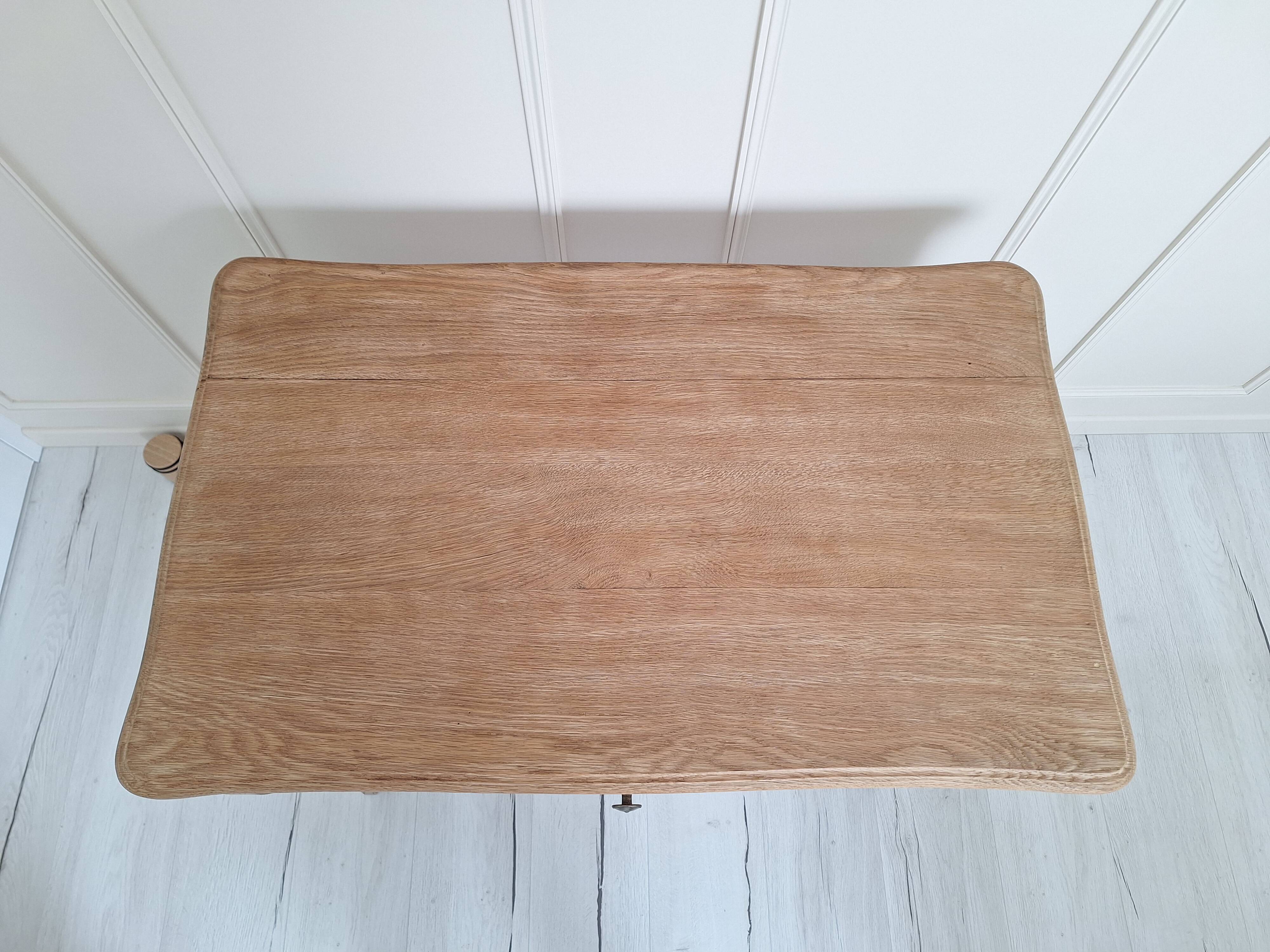 Antique oak side table in Louis XV style