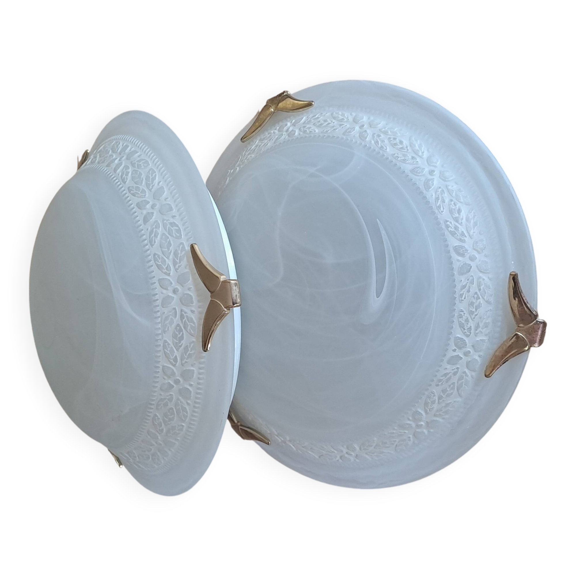 Set of 2 vintage wall/ceiling lights