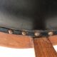 Art deco black leather office armchair