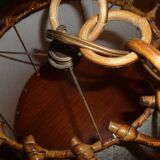 Suspension in wicker and rattan fabric 1960
