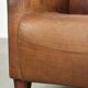 Fauteuil design aviateur en cuir de vache couleur cognac intemporelle